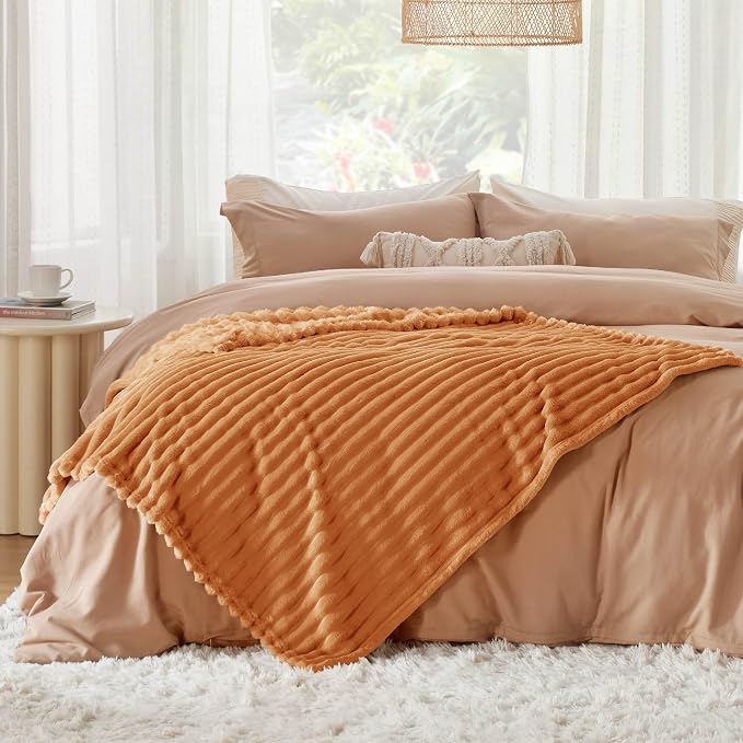 Bedsure GentleSoft Orange Twin XL Blanket - Image 9
