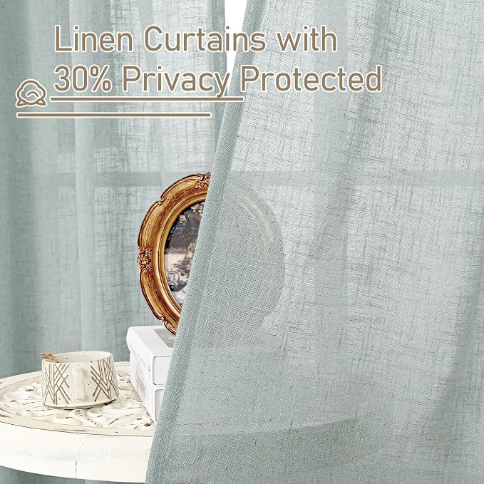 Short Linen Curtains 36 Inch Length - Image 5