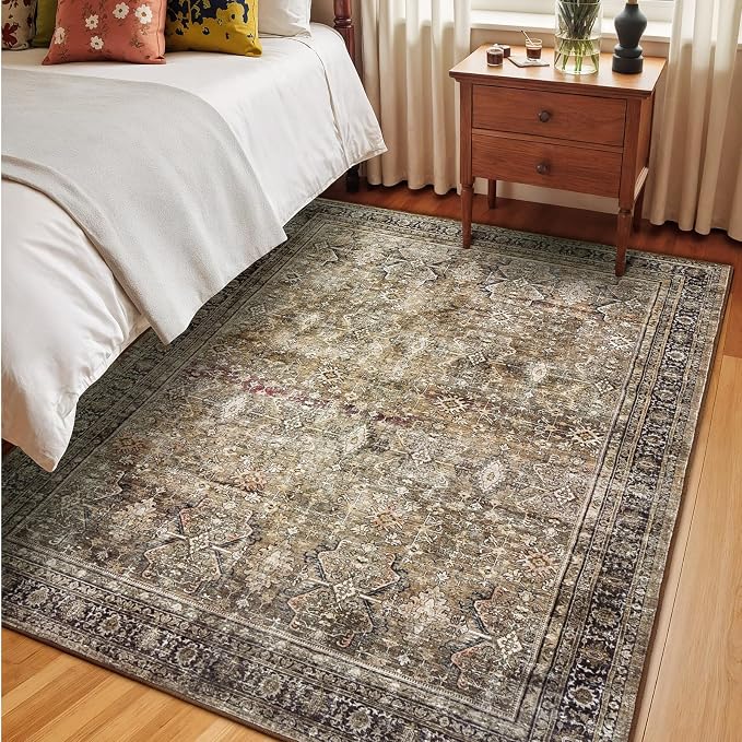 Lofus 5x7 Area Rug for Living Room, Soft Neutral Carpets for Bedroom Dining - Image 4