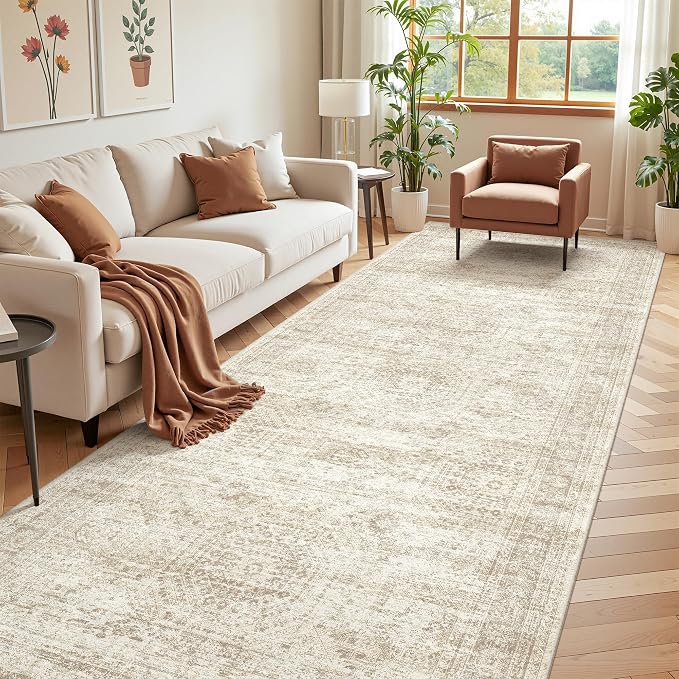 4x10 Runner Rug, Washable Hallway Runner Rug by Restydon