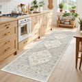 Kitchen Runner Rug Non Slip Washable 2.5x8, Soft Low Pile Entryway Rug Runners by Restydon