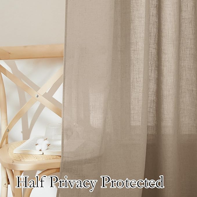 RYB HOME Linen Curtains for Windows - Image 5