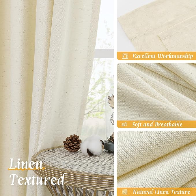 LAMIT Linen Curtains 72 inches Long - Image 7