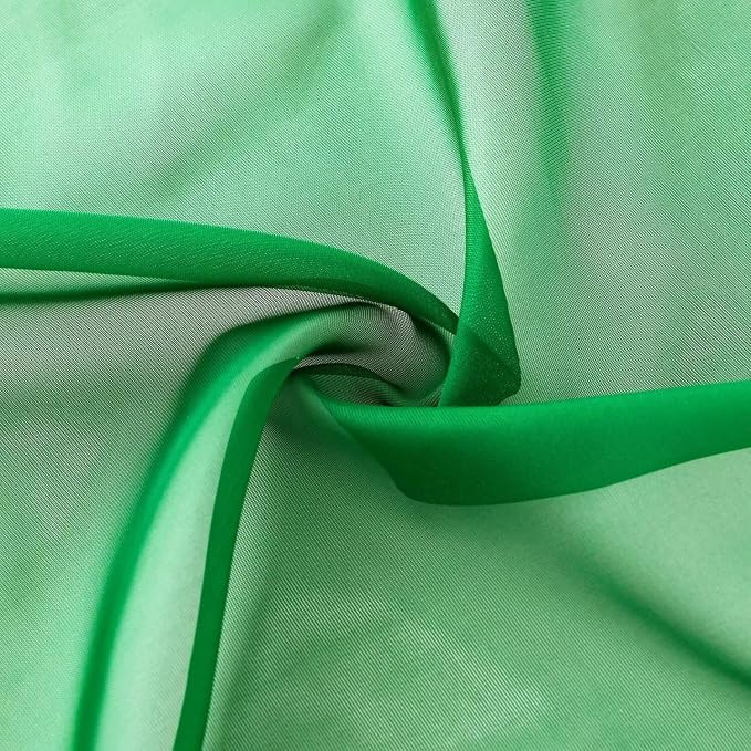 SpaceDresser Basic Rod Pocket Sheer Voile Window Curtain Panels Green 1 Pair 2 - Image 8