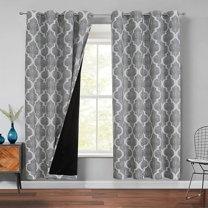 Beauoop 100% Blackout Curtains 72 Inches Long 2 Panels by Beauoop