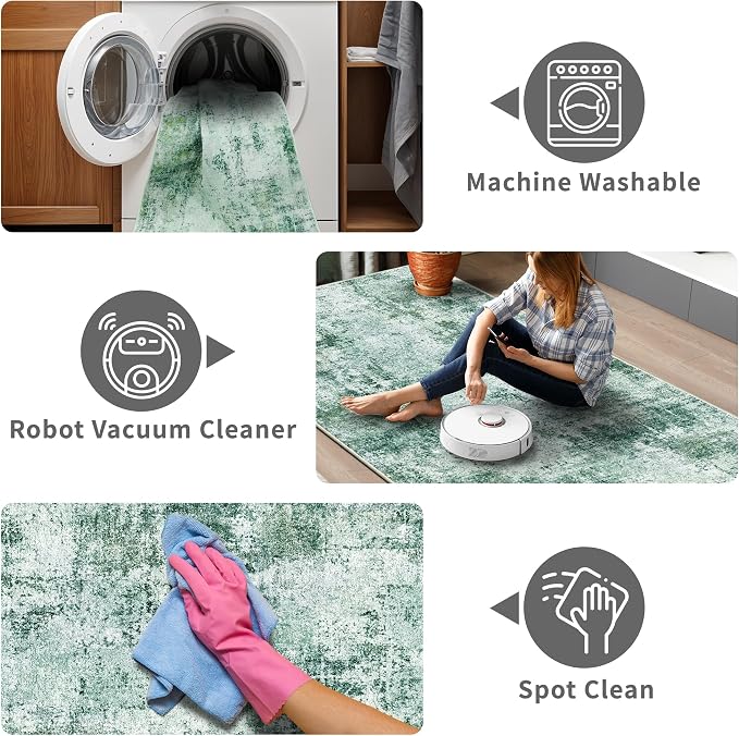 3x10 Washable Runner Rug for Hallway: Non Slip Runners Rugs Easy-to-Clean - Image 4