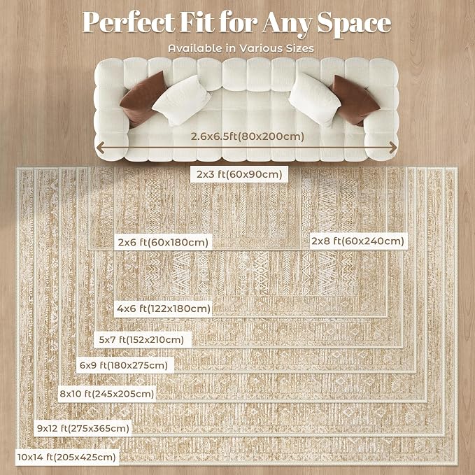 Washable Area Rug 5x7: Moroccan Rug - Image 9