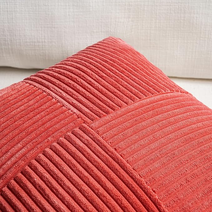 Fancy Homi 2 Packs Red Lumbar Decorative Throw Pillow Covers 12x20 Inch - Image 3