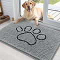 OLANLY Dog Door Mat for Muddy Paws 36x24, Paw Print Design, Absorbs Moisture by OLANLY