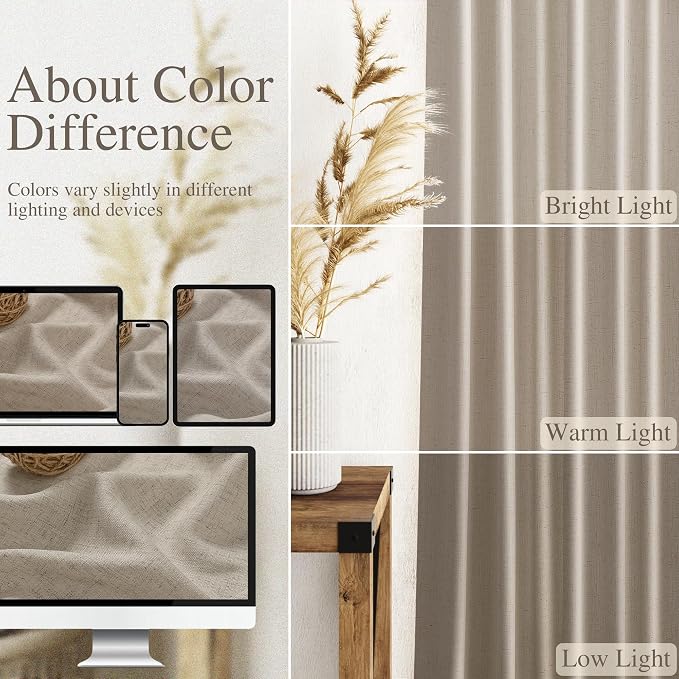 Nanspring Cobblestone Linen Curtains - Image 3