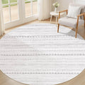 Nakagishi Round Rug Boho Area Rugs: 6x6 Washable Large Circle Neutral Soft by NakagishiAreaRug
