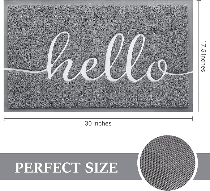 BeneathYourFeet Door Mat, Welcome Mat Low Profile Front Doormat Non Slip Rugs - Image 2