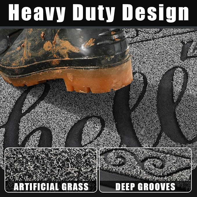 Yimobra Welcome Mats for Front Door 29.5x17, Heavy Duty Waterproof Outdoor Door - Image 2