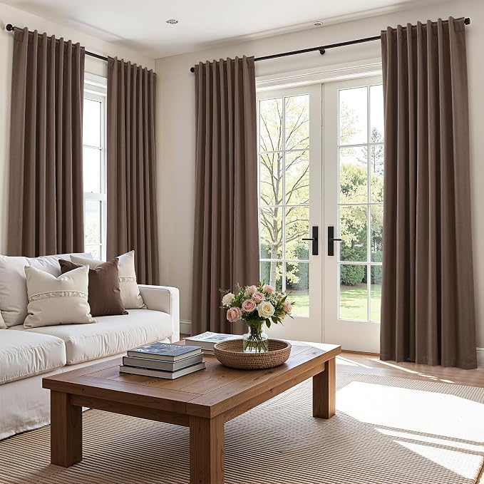 Guken 100% Blackout Curtains 108 Inch Length 2 Panels Set - Image 9