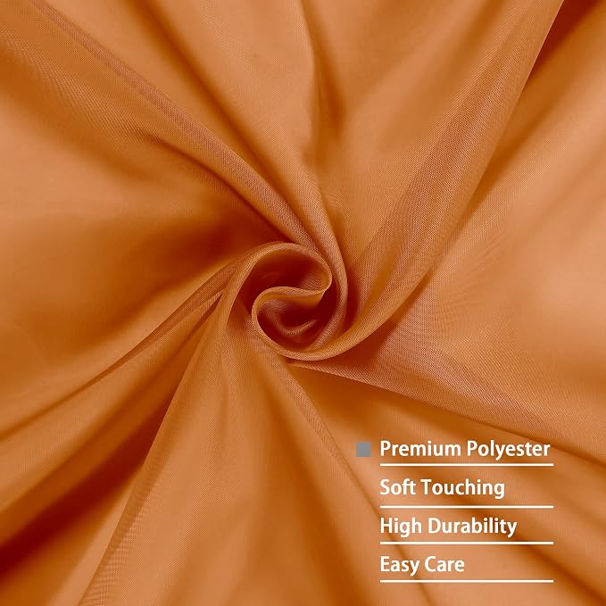 OWENIE Sheer Curtains 63 inch Length 2 Panels Set, Rod Pocket Voile Fimly Sheer - Image 3