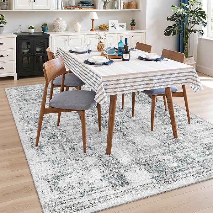 Madane 5x7 Area Rugs Washable Rug: Vintage Living Room Rug - Image 3