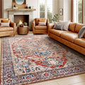 AMADA HOMEFURNISHING 9x12 Washable Area Rug, Low-Profile Large Area Rug by AMADAHOMEFURNISHING