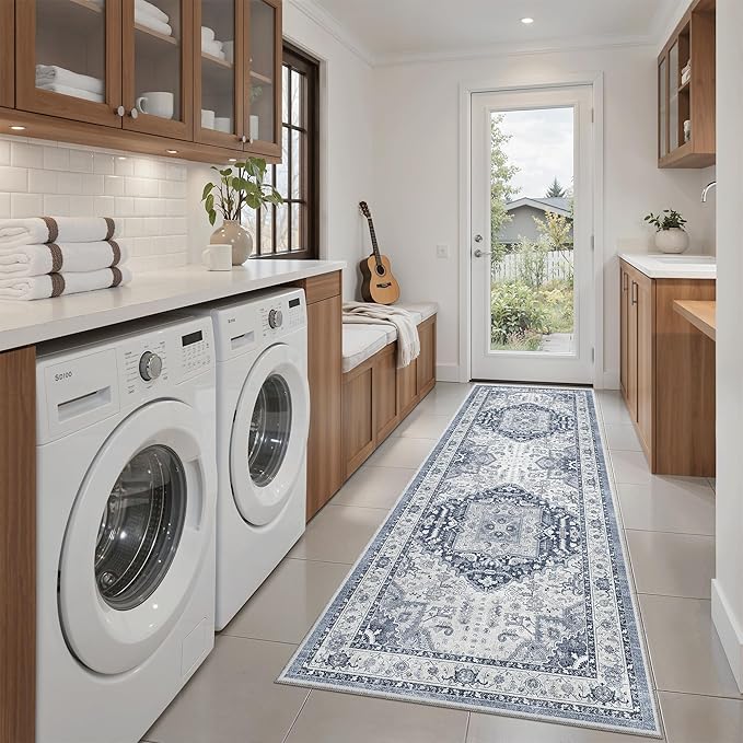 Madane Washable Runner Rug 2x6, Ultra-Thin Non-Slip Non-Shedding Hallway Runner - Image 3