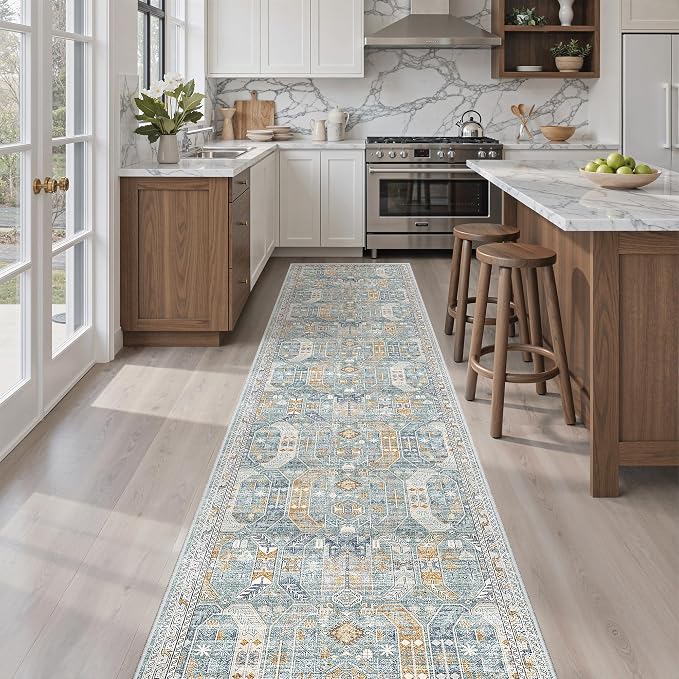 Madane Runner Rugs for Hallway 2x10 Long Washable Non-Slip Hallway Runner Rug - Image 2