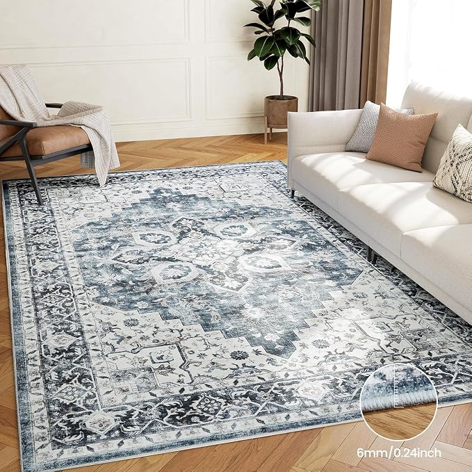 AMADA HOMEFURNISHING 6x9 Area Rugs, Vintage Rugs - Image 6