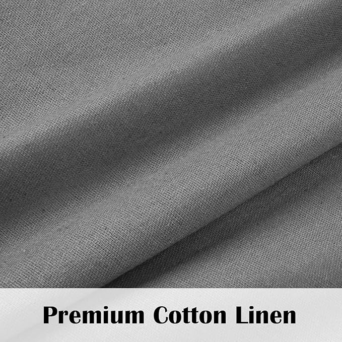 FRAMICS Farmhouse Valance Curtains, Boho Cotton Linen Kitchen Valance, Country - Image 6