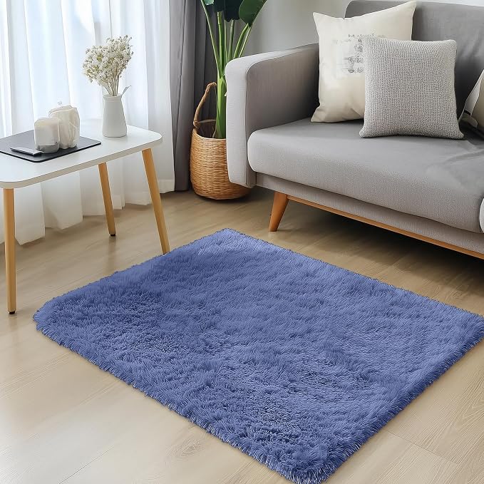 OLANLY 2x3 Machine Washable Small Bedside Rug, Soft Fluffy Shaggy Entryway - Image 3