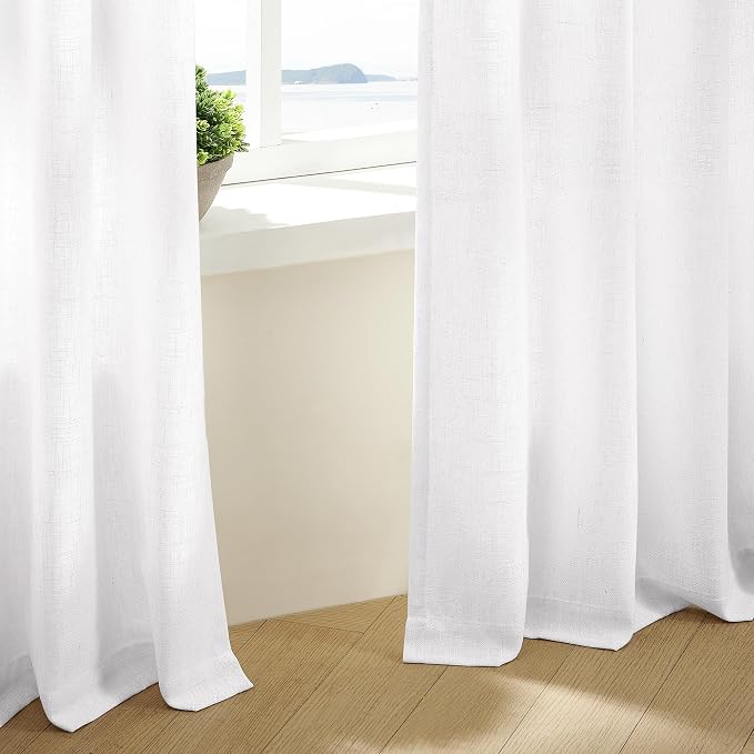 Snow White Pinch Pleated 105 Inch Curtains 2 Panels - Image 7
