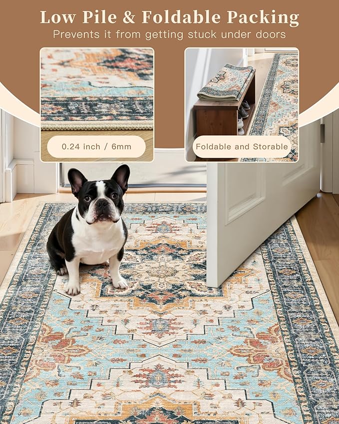 Madane Runner Rugs for Hallway 2x10 Long Washable Non-Slip Hallway Runner Rug - Image 6