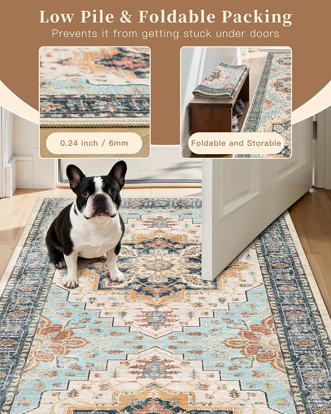Madane Washable Runner Rug - Image 6