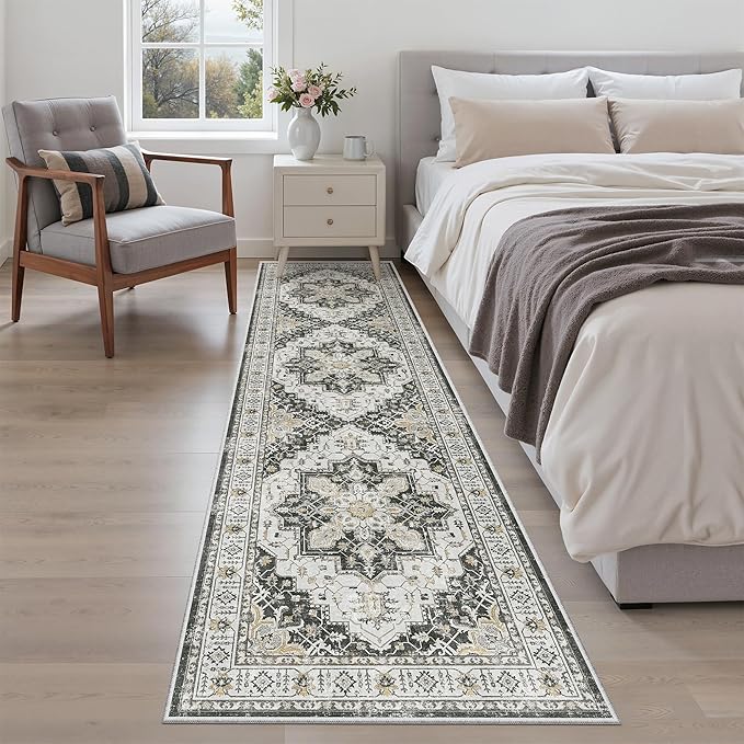Madane Runner Rug 2x8, Washable Hallway Runner Rugs, Non-Slip Low-Pile Soft - Image 3