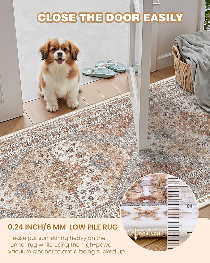 3x5 Washable Area Rug for Entryway, Kitchen Rugs Non Slip for Dining Room - Image 6