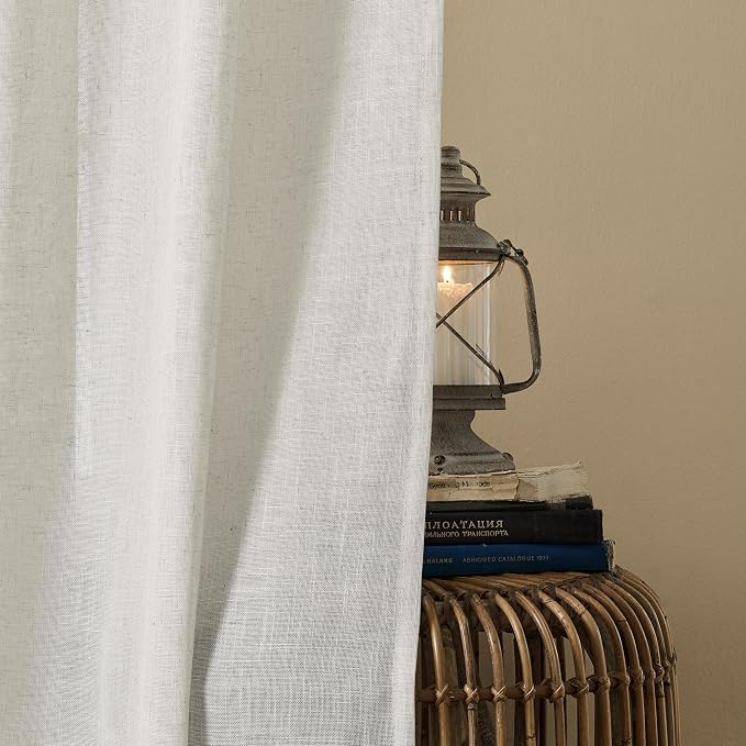 Joydeco Linen Curtains 72 Inch Length 2 Panels Set - Image 5