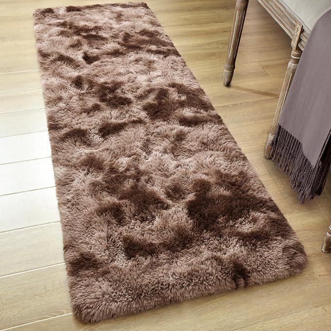 Tepook Fluffy Runner Rugs for Bedroom Aesthetic 2x6 Feet, Shag Soft Bedside Rug - Image 4