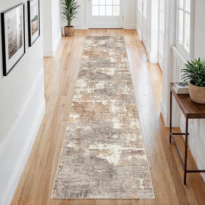 2x8 Washable Kitchen Runner Rug: Modern Abstract Runners - Image 8