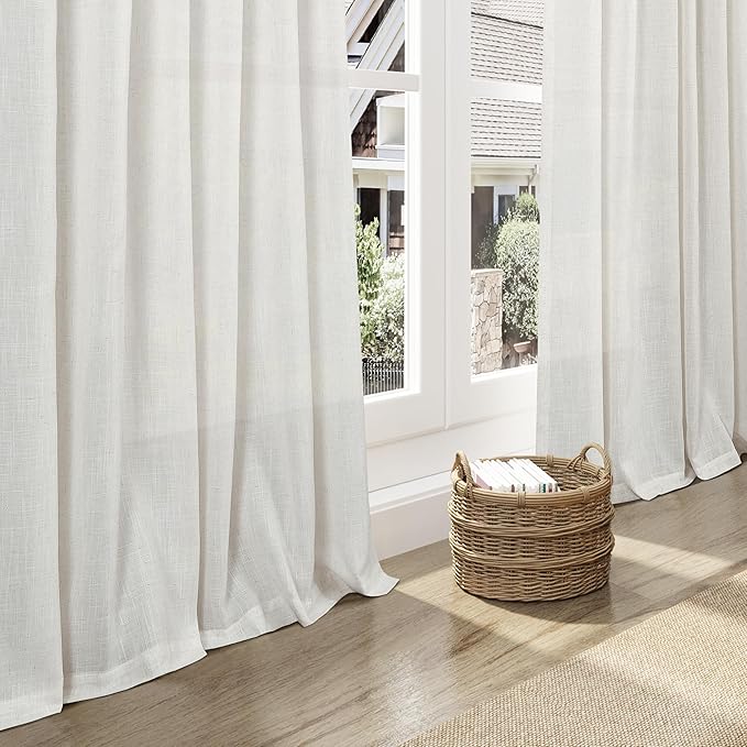 Natural Linen Curtains 90 Inches Long - Image 5