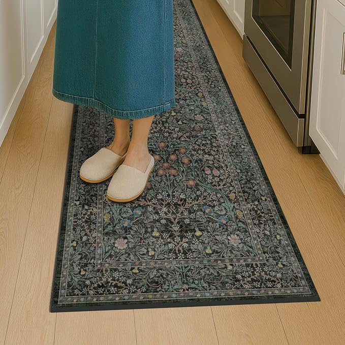 Dark Green 2'6" x 10' Runners for Wide Hallways Non Slip, Extra Long 10ft Floor - Image 6