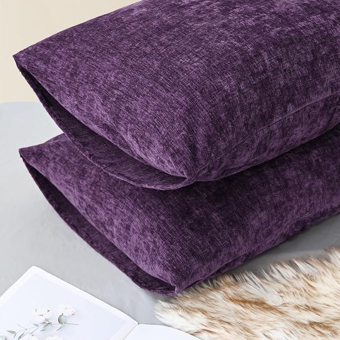 CaliTime Throw Pillow Covers Decorative 20 X 26 Inches Pack of 2 Cozy Chenille - Image 4