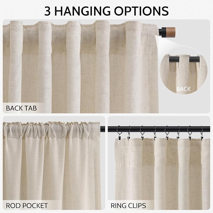 Nanspring 108 Inch Long Curtains - Image 2