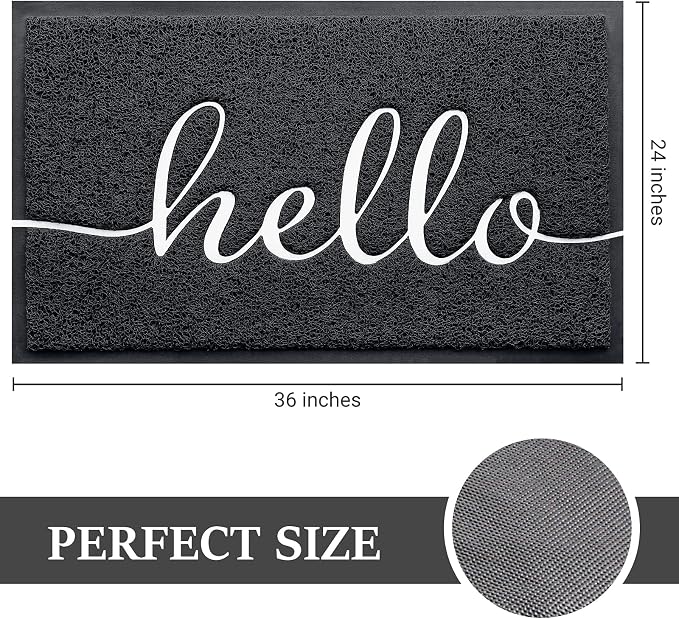 BeneathYourFeet Door Mat Welcome Mat Low Profile Front Doormat Indoor Outdoor - Image 3