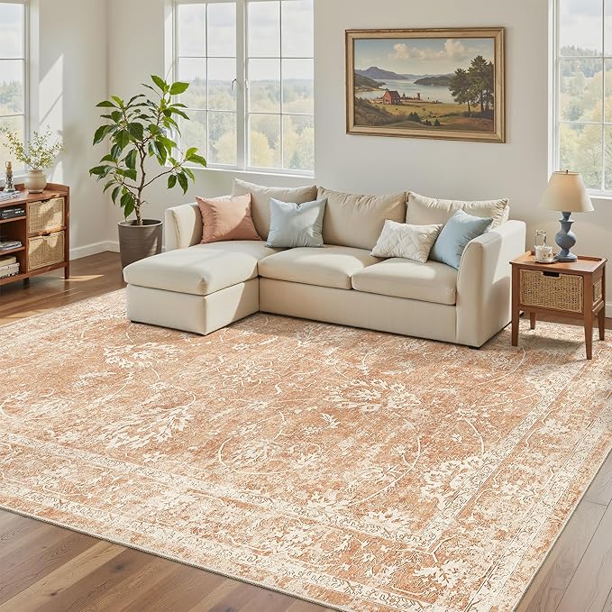 Madane 5x7 Area Rugs for Living Room, Washable Vintage Rug by Madane