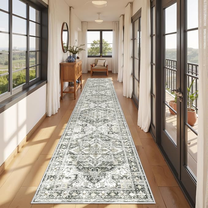 Hallway Runner Rug 2x12, Extra Long Washable Runner Rugs by Restydon