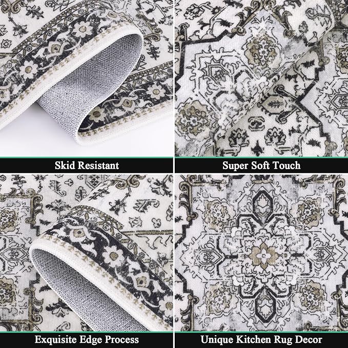 HEBE Boho Kitchen Rug Sets 3 Piece - Image 4