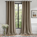 MIULEE Velvet Curtains Taupe Elegant Grommet Thermal Insulated Soundproof Room by MIULEE