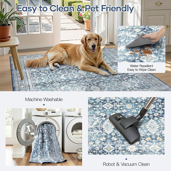 Lofus 3x5 Area Rug for Entryway, Washablee Soft Rugs for Bedroom, Living Room - Image 7