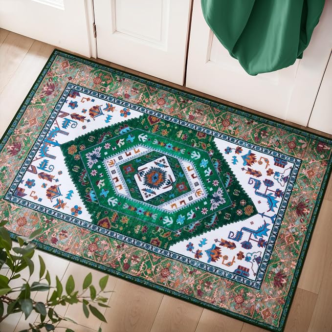 SERISSA Boho Rugs for Entryway, 2x3 Washable Non-Slip Entryway Rug Small Area by SERISSAHomeDecorCollection