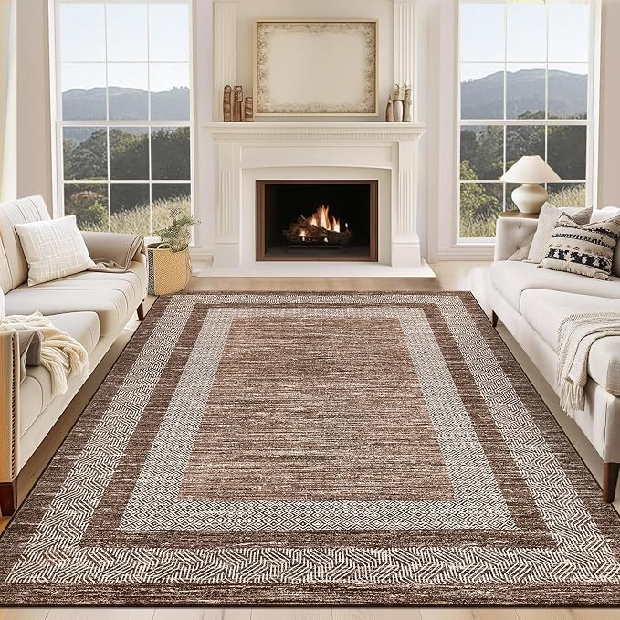 GarveeHome Area Rug 8x10 Modern Geometric Living Room Rug Non Slip, Thin by GarveeHome