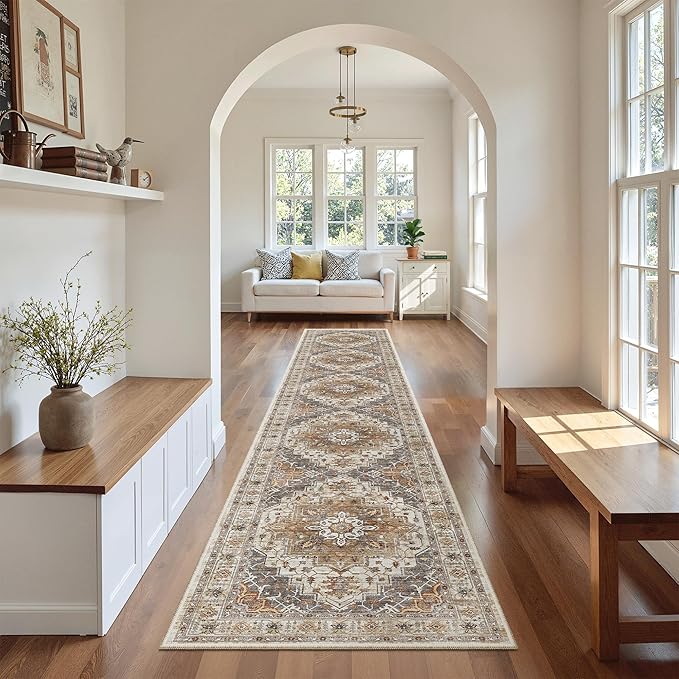 Madane Hallway Runner Rug 2x12, Extra Long Washable Runner Rugs by Madane