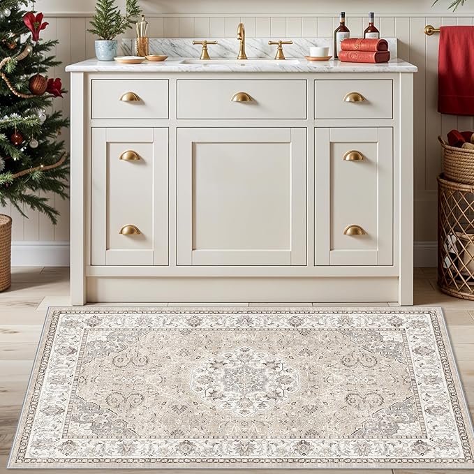 Washable Hallway 3x4 Floor Mats: Farmhouse Non-Slip Kitchen Sink Area Rug - Image 5