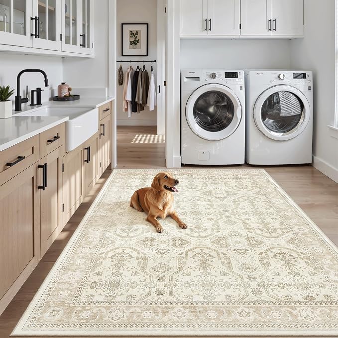 3x5 Rug, Small Area Rug for Kitchen, Machine Washable Non-Slip Throw Rug - Image 2