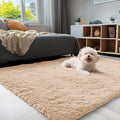 OLANLY 3x5 Machine Washable Small Bedside Rug, Soft Fluffy Shaggy Rugs by OLANLY